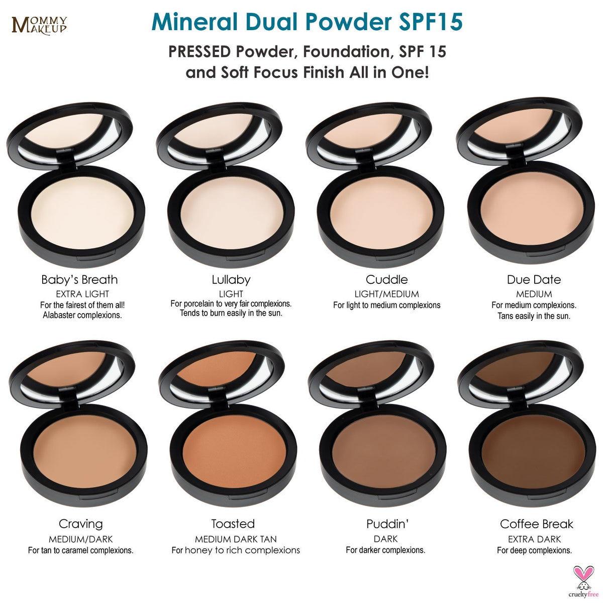 Mineral Dual Powder Foundation SPF15 (0.45 oz.) - CUDDLE (Light/Medium)